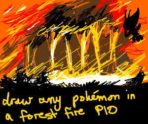 300x250 Draw Any In A Forest Fire Pio Drawing - Forest Fire Drawing