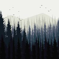 200x200 Forest Free Vector Art - Forest Landscape Drawing