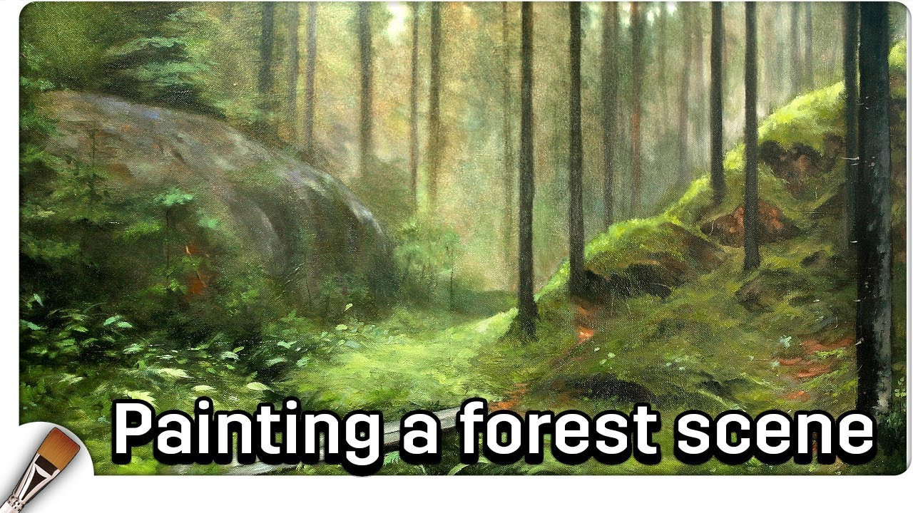 1280x720 Best Paintings Of Forests Scenes - Forest Scene Drawing