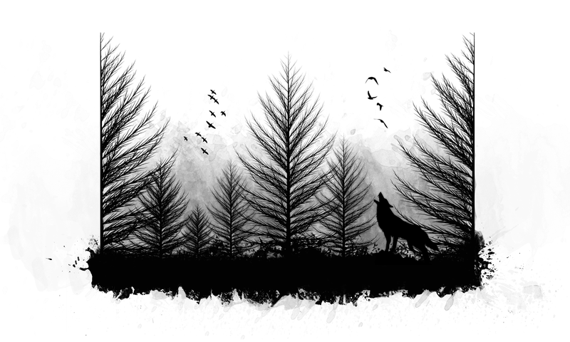 800x480 Josh Manwaring - Forest Tattoo Drawing