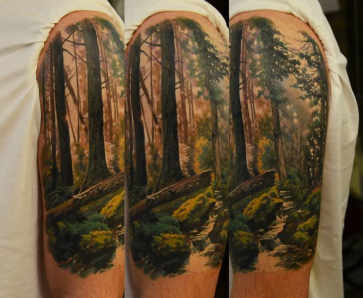 728x598 About Forest Tattoo Best Tattoo Ideas Gallery - Forest Tattoo Drawing