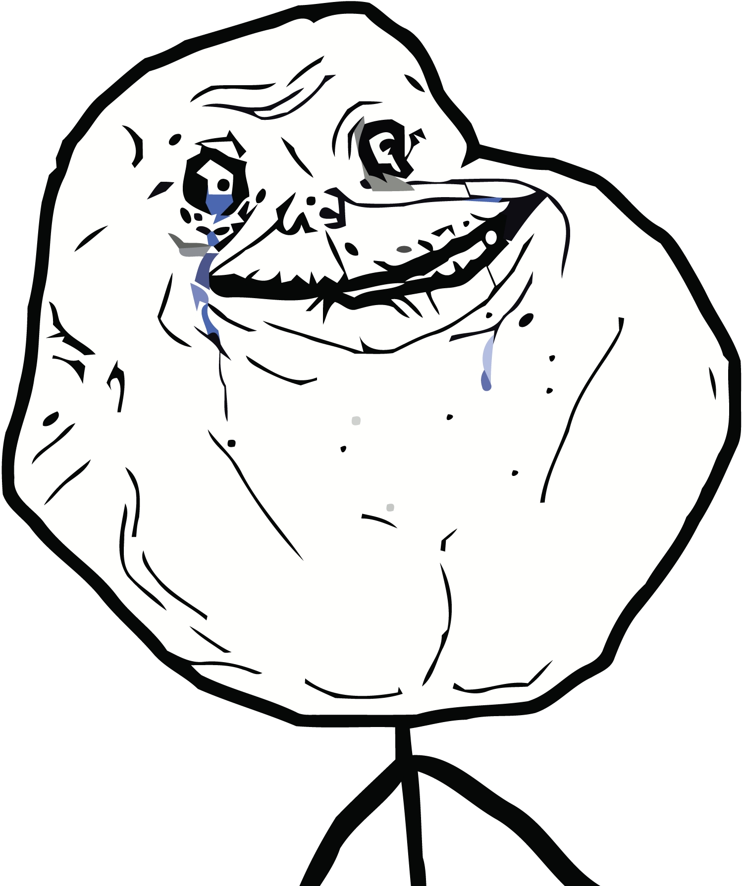 1500x1789 forever alone clean - Forever Alone Drawing