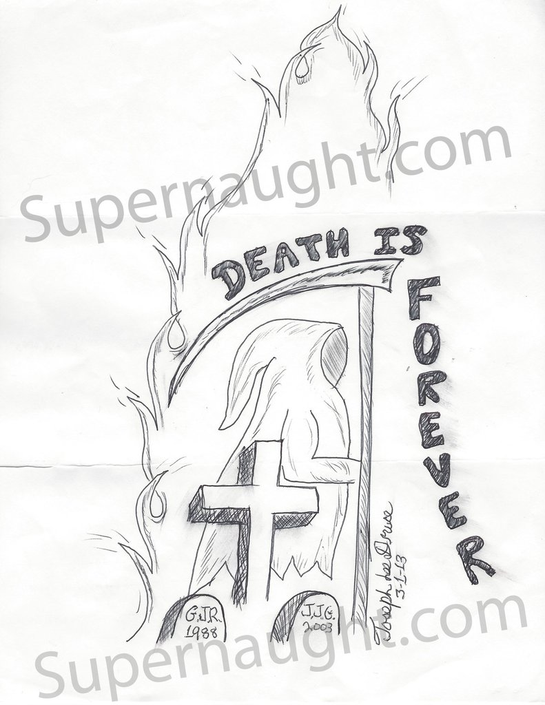 791x1024 joseph druce death is forever victims tombstones signed drawing - Forever Drawing