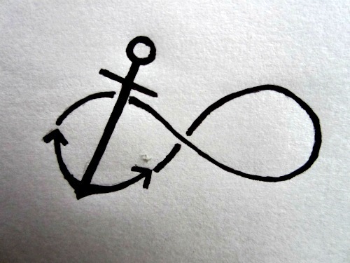 500x375 drawing forever jesus tattoo infinity ocean sea bible faith anchor - Forever Drawing