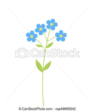 404x470 Forget Me Not Flowers Forget Me Not Blue Flowers Vector - Forget Me Not Flower Drawing