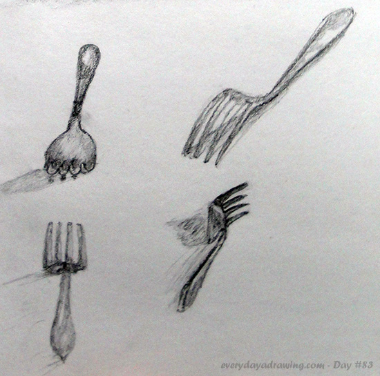 550x545 Day - Fork Drawing