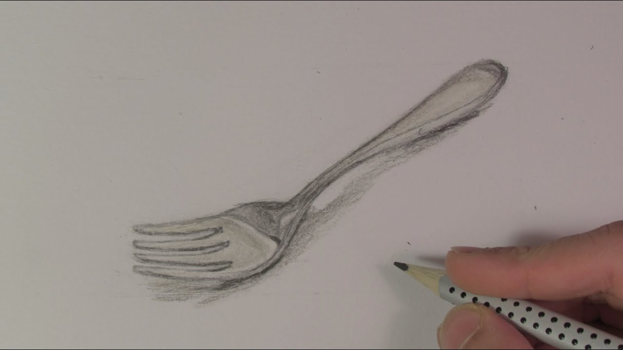1280x720 Realistic Fork - Fork Drawing