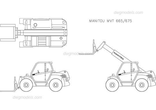 540x380 Forklift Truck Dwg, Free Cad Blocks Download - Forklift Drawing