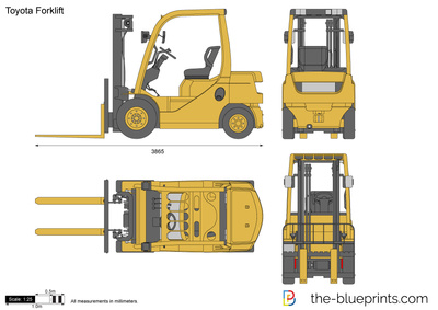 400x283 Toyota Forklift Vector Drawing - Forklift Drawing