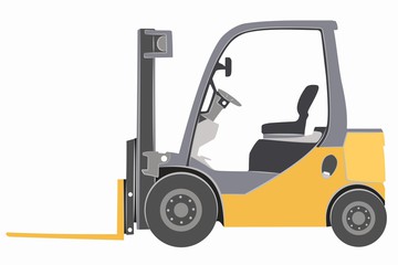 360x240 Silhouette Of A Forklift Vector Drawing - Forklift Drawing