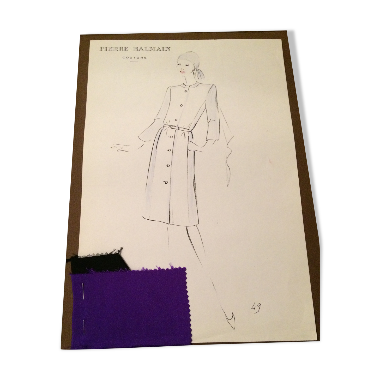 1457x1457 former drawing fashion vintage couture - Former Drawing