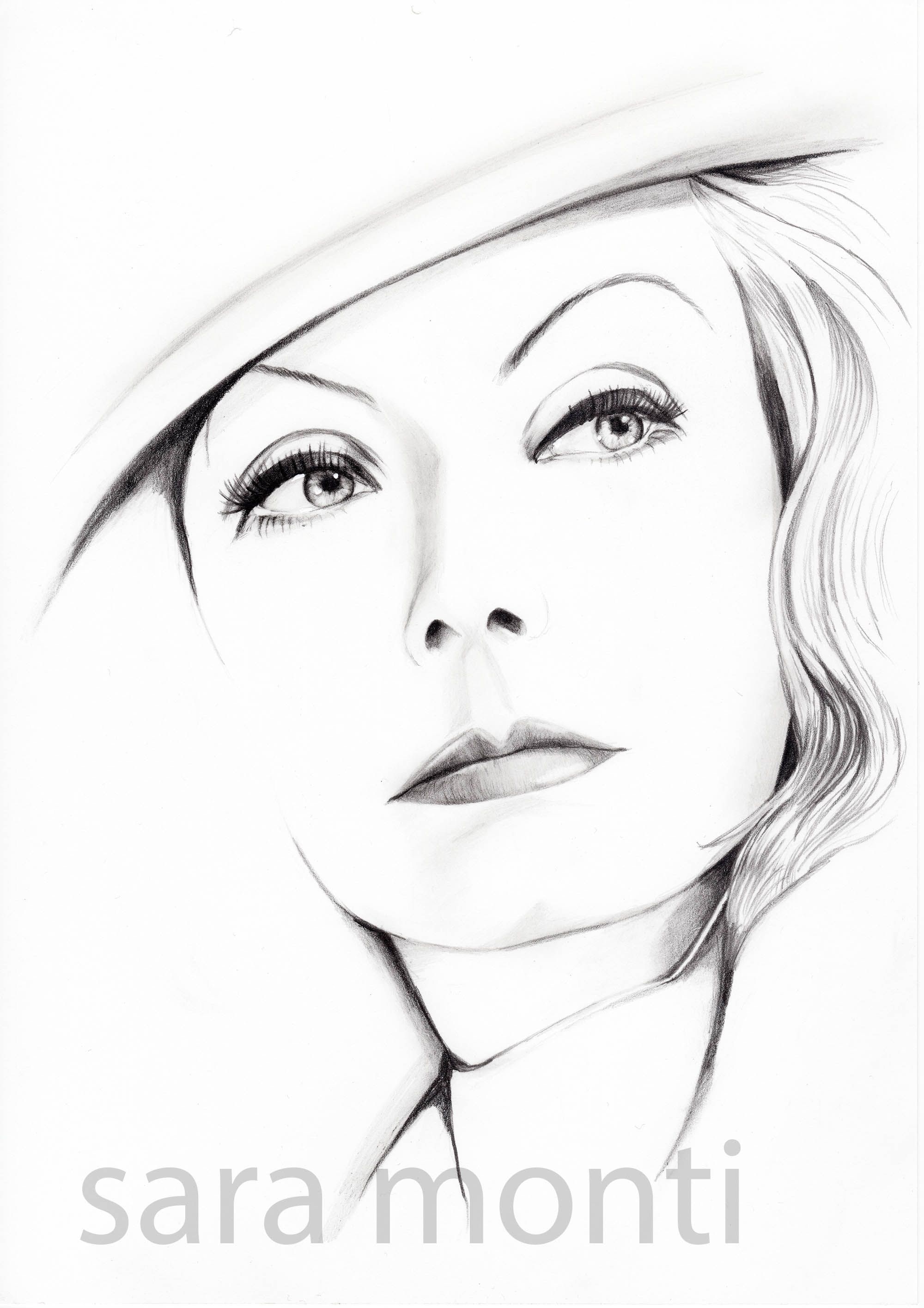 2000x2829 Greta Garbo Pencil Portrait People Drawings, Art Drawings - Former Drawing