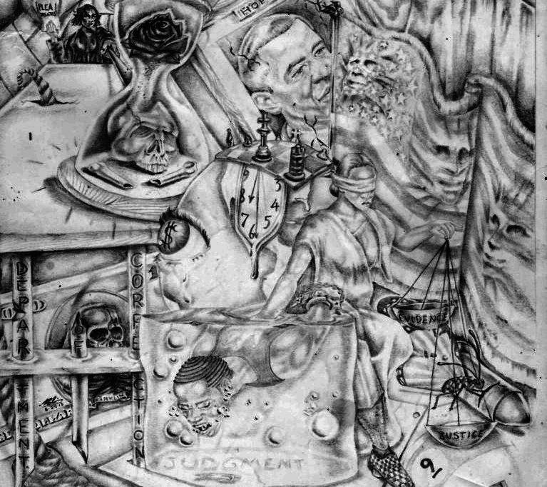 767x682 through his art, a former prisoner diagnoses the systemic sickness - Former Drawing