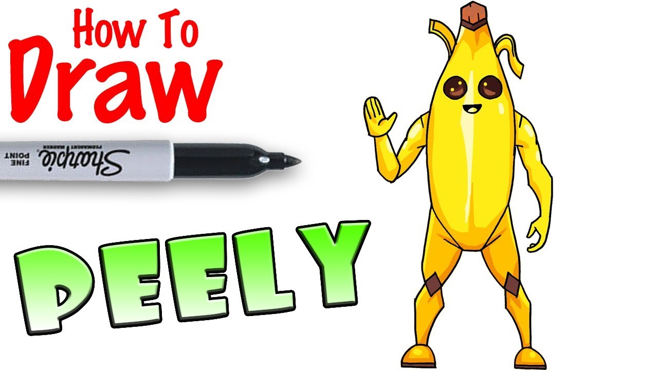 1280x720 how to draw peely fortnite fortnite drawing - how to draw raven fortnite easy