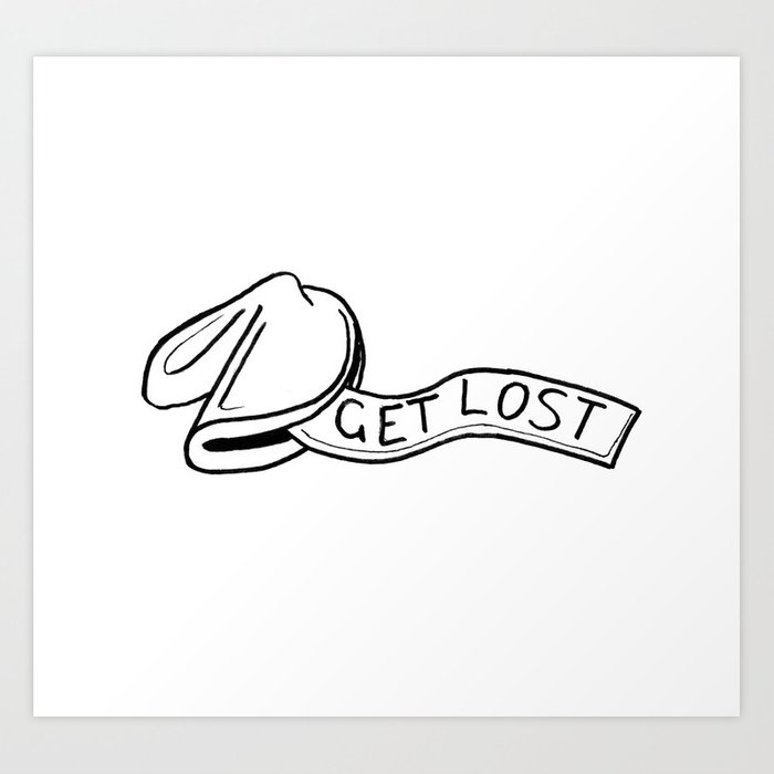 700x700 Fortune Cookie Art Print - Fortune Cookie Drawing