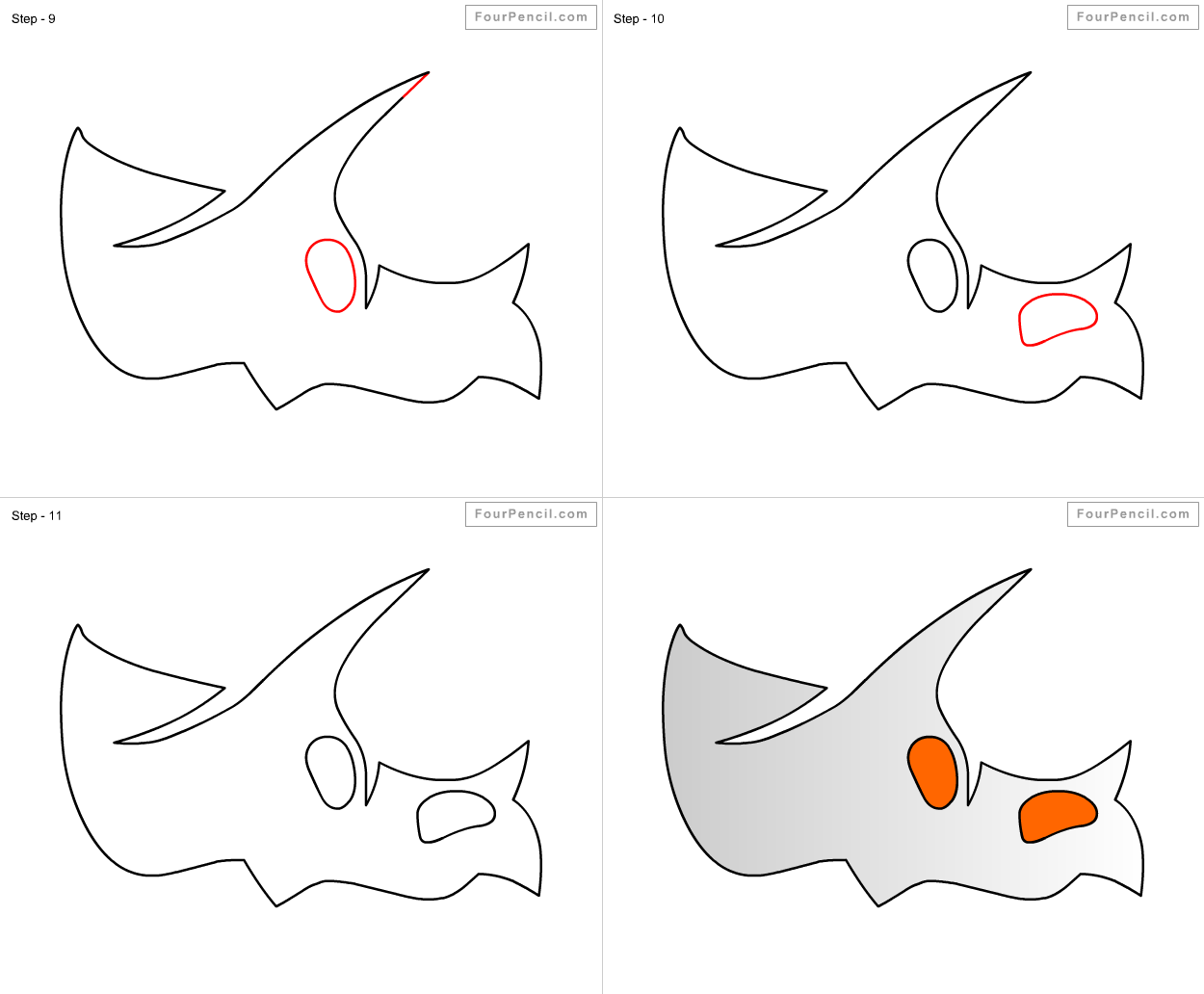 1250x1032 how to draw fossil for kids step - Fossil Drawing