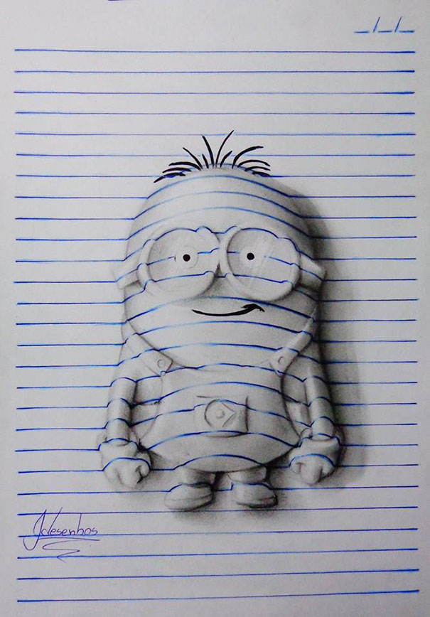 605x868 Year Old Artist Creates Awesome Notebook Drawings Bored Panda - Foto Drawing