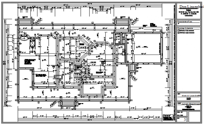 650x400 foundation layout design drawing of bungalow design drawing - Foundation Drawing