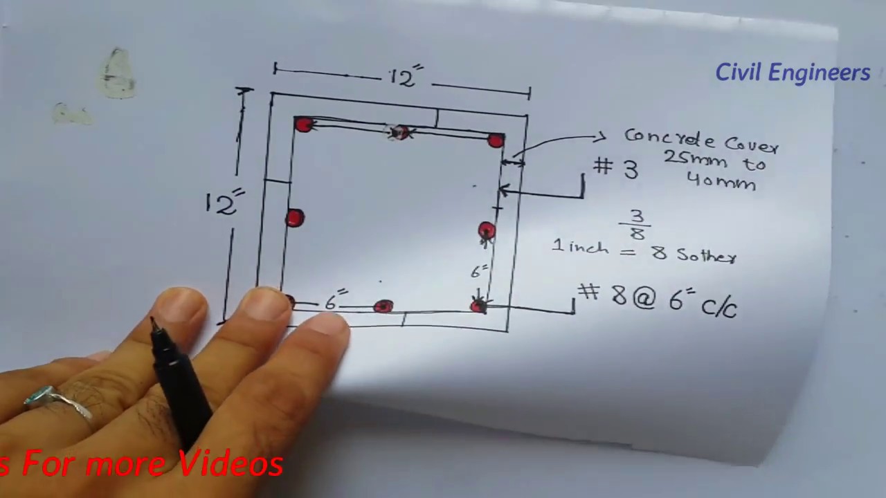 1280x720 how to study column with cross section in foundation drawing - Foundation Drawing