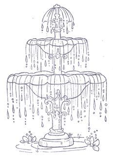 236x332 Fountain Drawing - Fountain Drawing