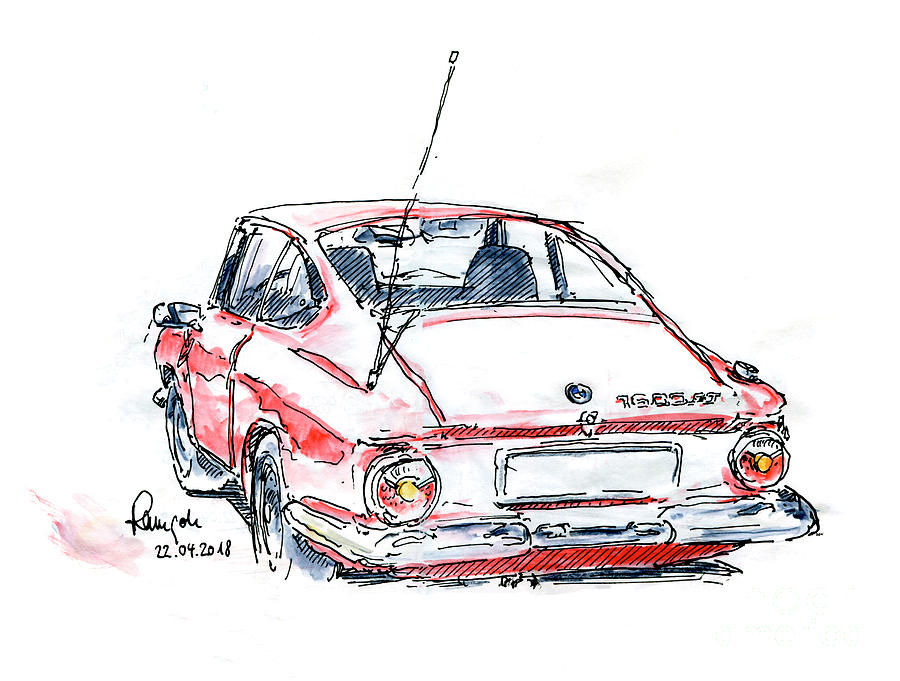 900x681 bmw gt fountain pen ink drawing drawing - Fountain Drawing