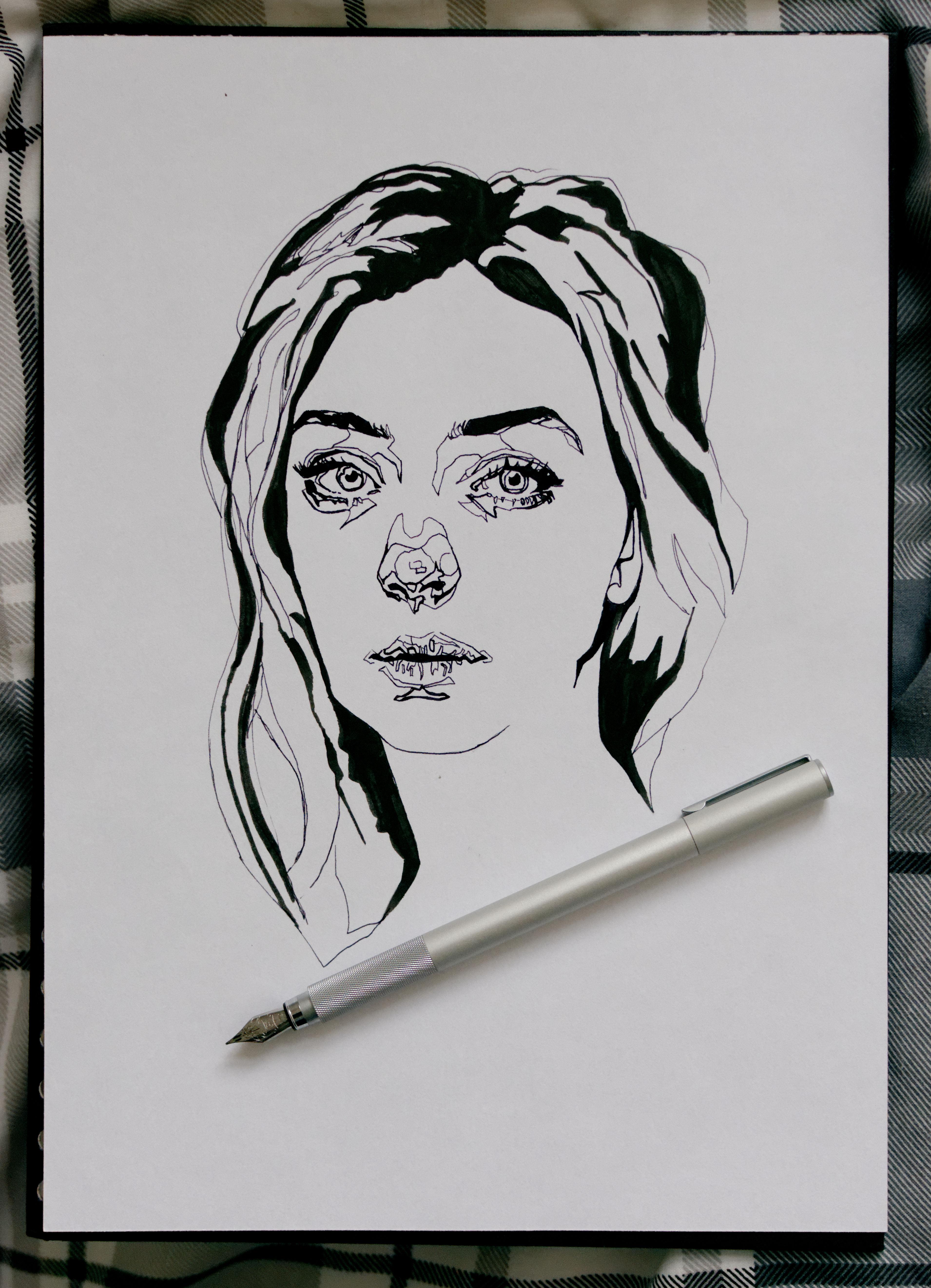 3820x5283 npd drawing with the muji fountain pen fountainpens - Fountain Pen Drawing