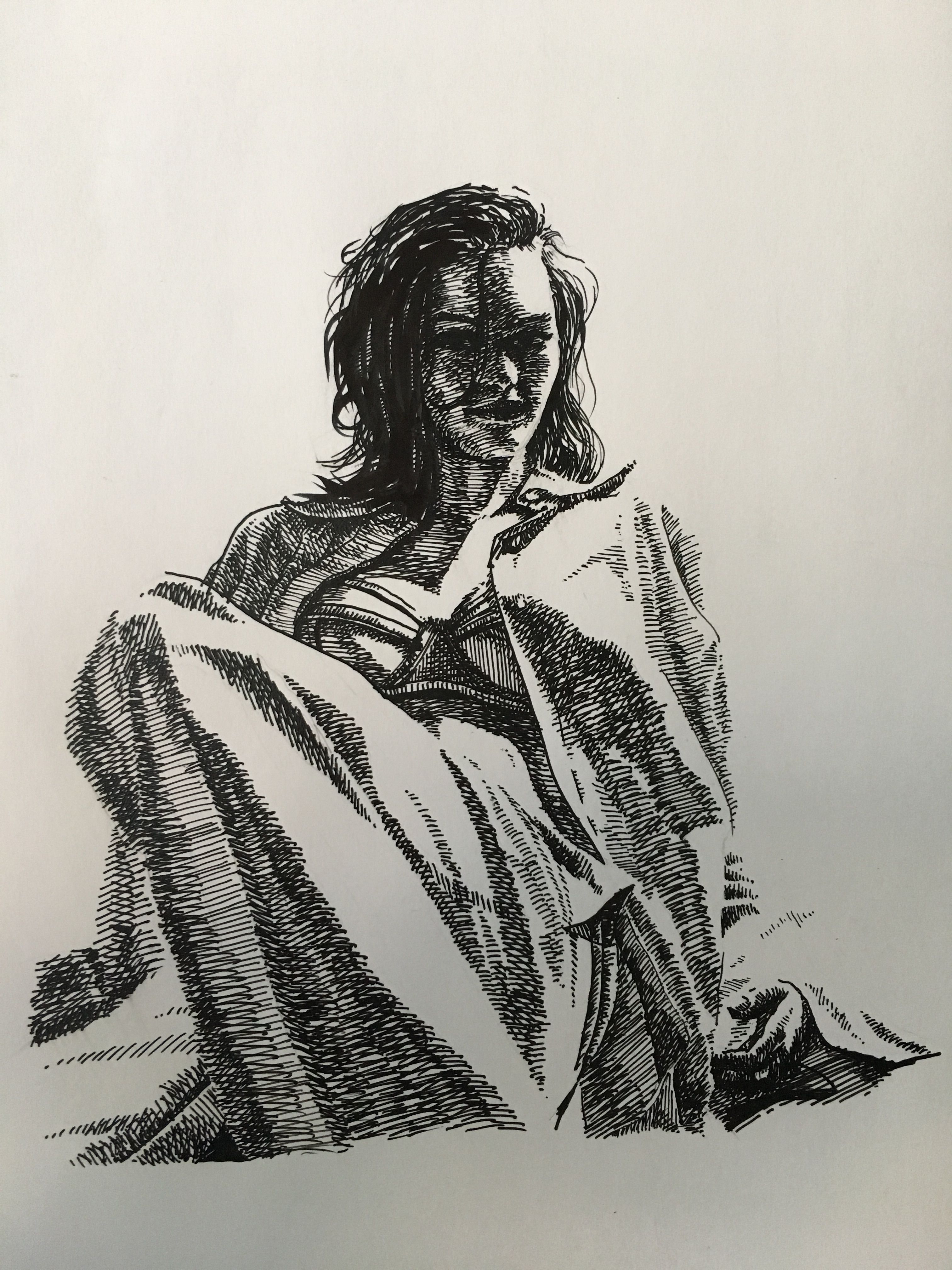 3024x4032 figure study fountain pen drawing desene fountain - Fountain Pen Drawing