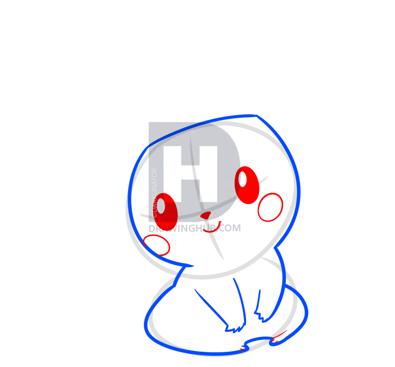 774x720 Pikachu And Headphones Draw Tutorial, Step - Four Drawing