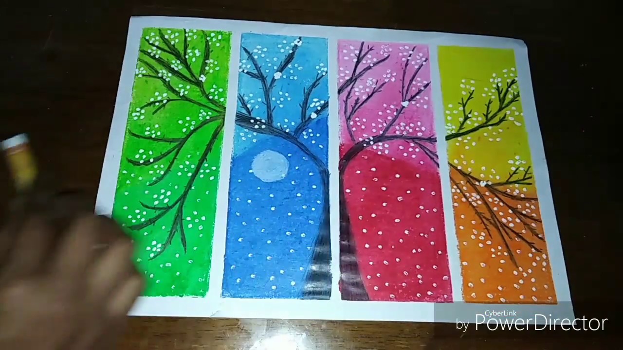 1280x720 how to draw a seasons tree drawn - Four Seasons Drawing
