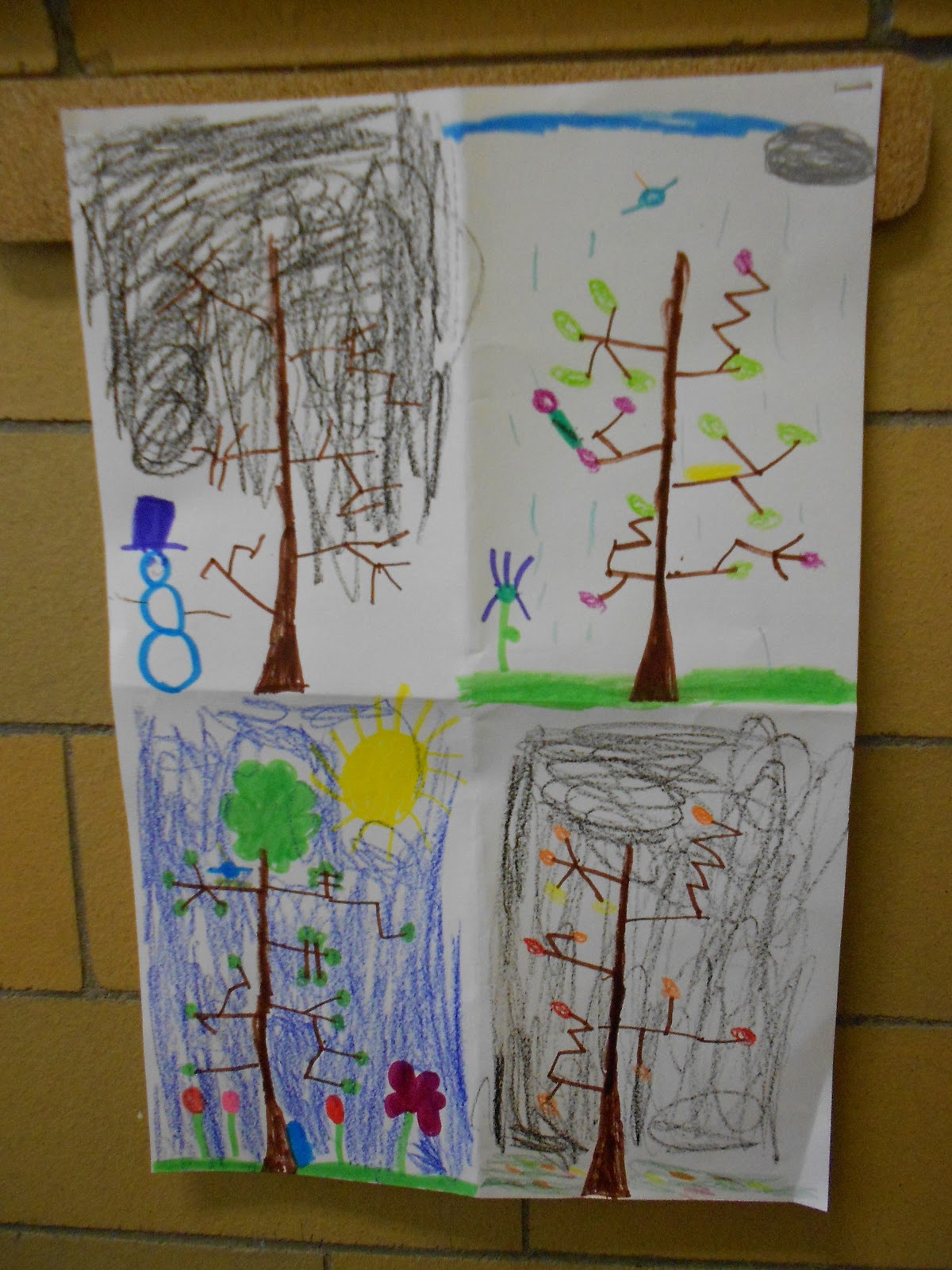 1200x1600 learn, explore, create kindergarten four seasons drawing - Four Seasons Drawing