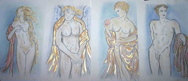 750x323 seasons drawings drawing - Four Seasons Drawing