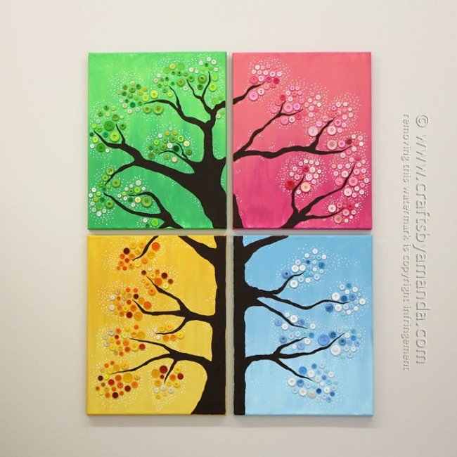 650x650 diy four seasons wall art - Four Seasons Drawing