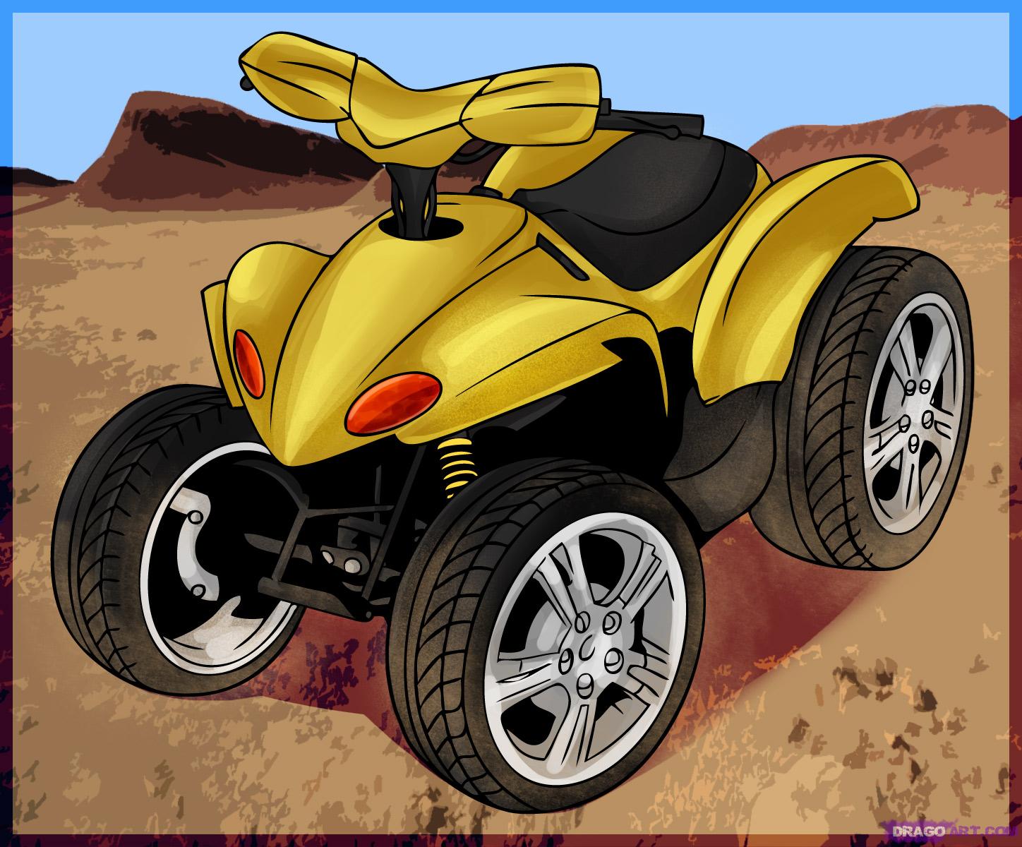 1448x1200 How To Draw A Four Wheeler, Step - Four Wheeler Drawing