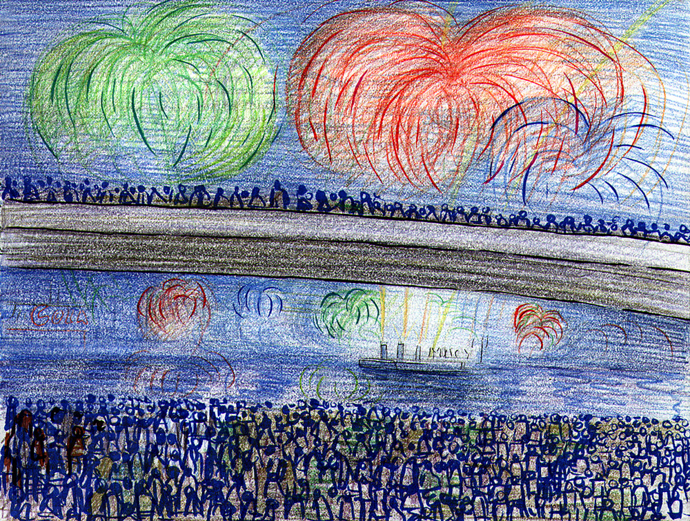 1000x755 Landscape Drawings - Fourth Of July Drawings