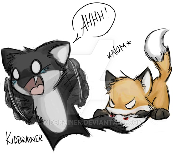 600x517 Wolf Vs Fox - Fox And Wolf Drawing