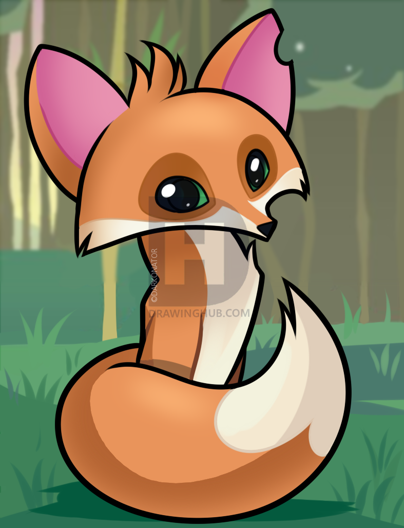 787x1028 How To Draw An Animal Jam Fox, Step - Fox Animal Drawing