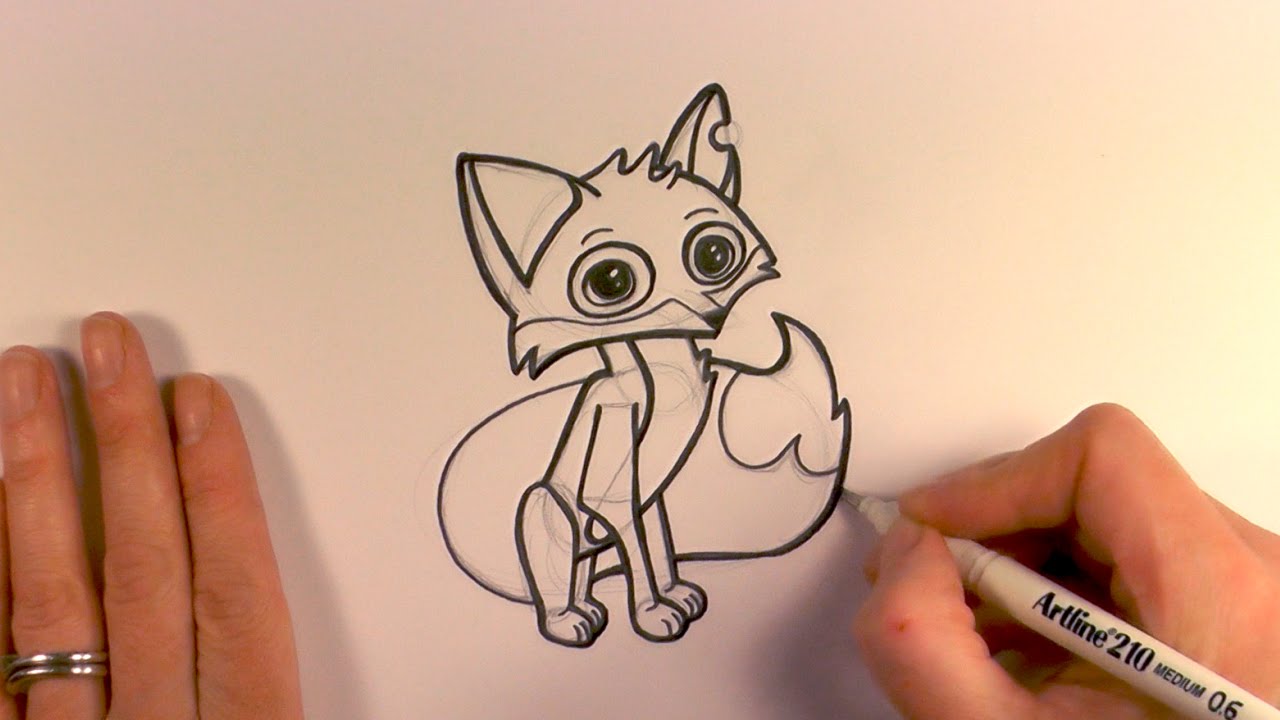 1280x720 How To Draw A Cartoon Fox From Animal Jam - Fox Animal Drawing