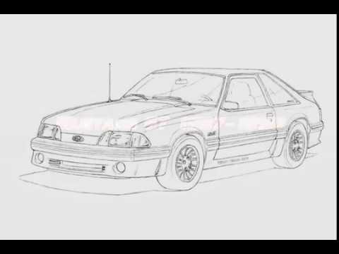 480x360 Fox Gt - Fox Body Mustang Drawing