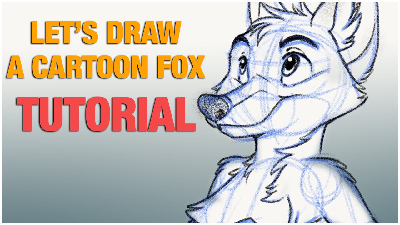 1280x720 How To Let's Draw A Cartoon Fox Step - Fox Cartoon Drawing