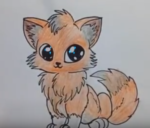 300x256 How To Draw A Cartoon Fox Step - Fox Cartoon Drawing