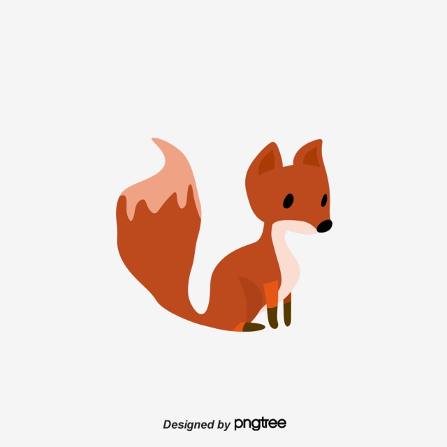 640x640 cartoon fox vector, cartoon animal, cartoon hand drawing - Fox Cartoon Drawing