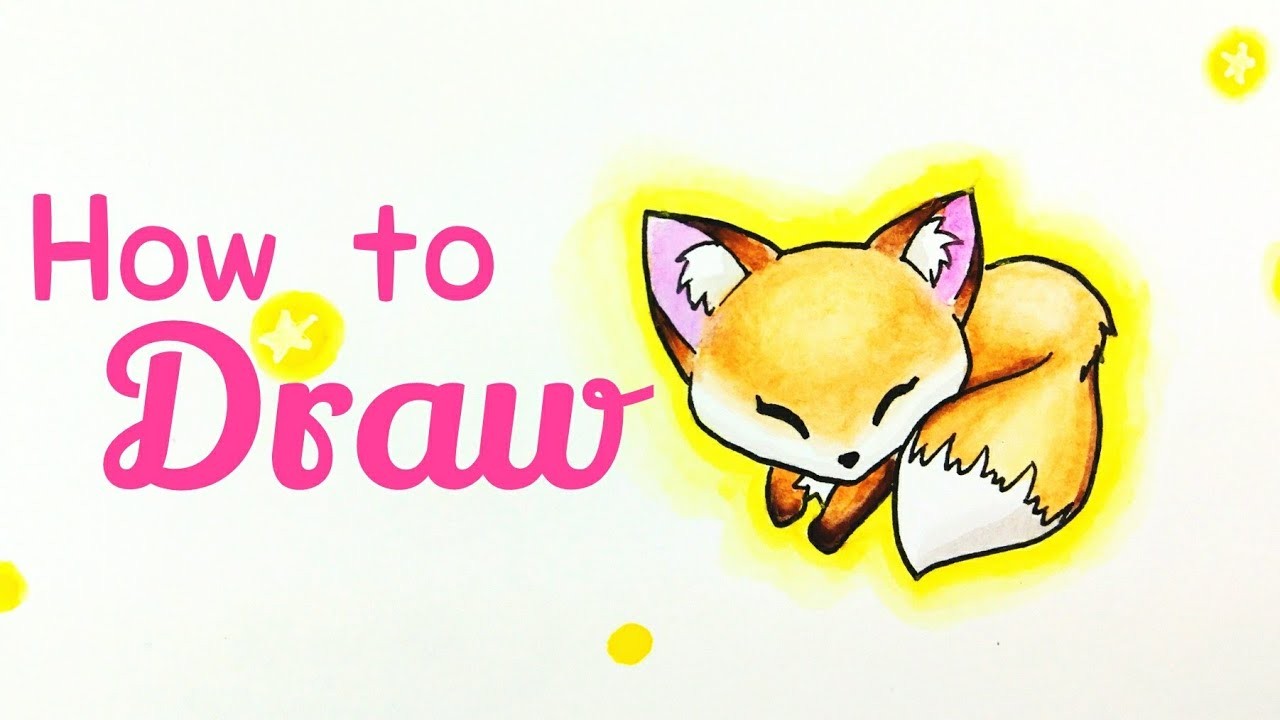 1280x720 Fox Cute Drawing Drawings - Fox Cute Drawing