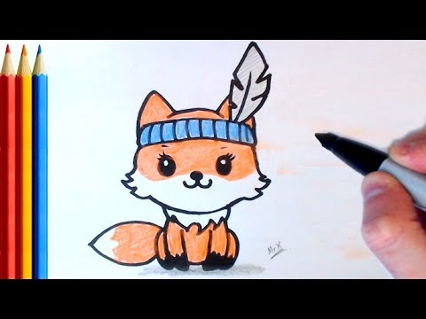 480x360 How To Draw Cute Fox - Fox Cute Drawing