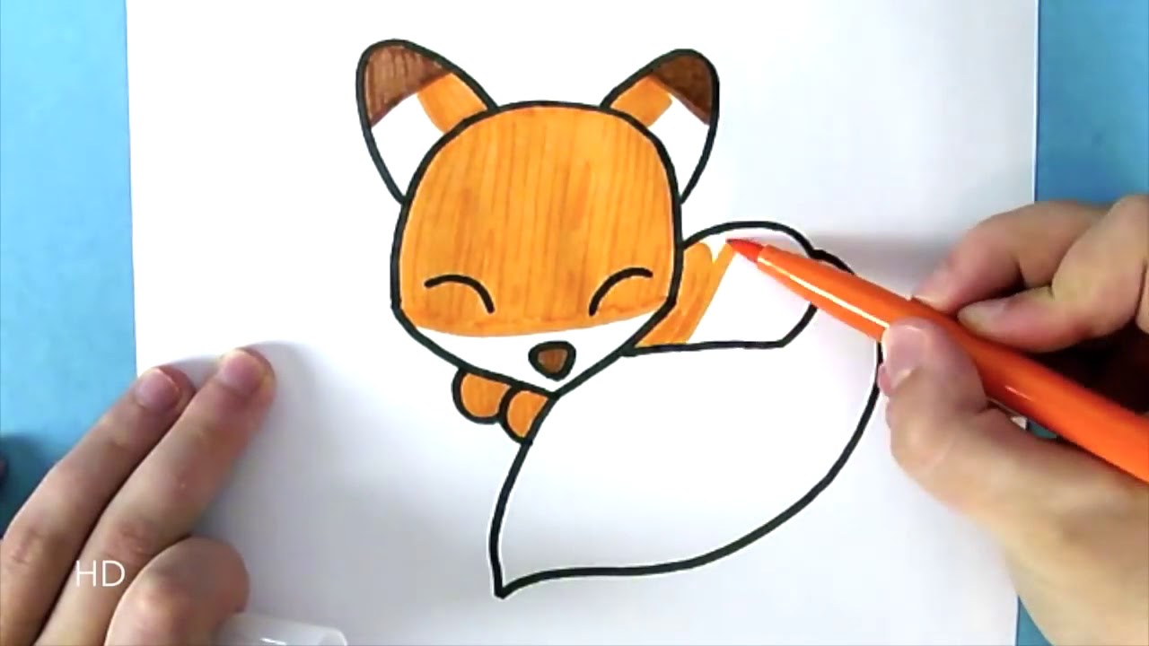 Kawaii Cute Fox Drawing Step By Step - img-Baback