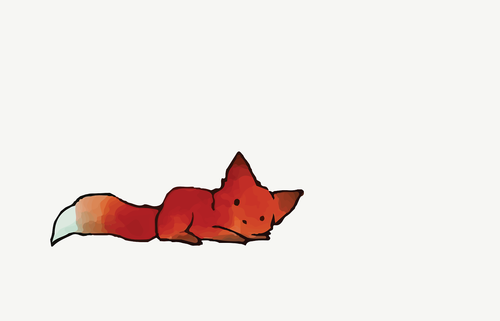500x321 Image In Artworkspatternscolorscute Things Collection - Fox Cute Drawing