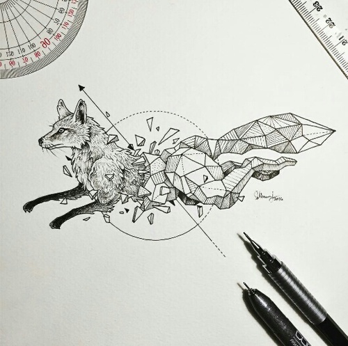 500x497 Fox Drawing Discovered - Fox Drawing