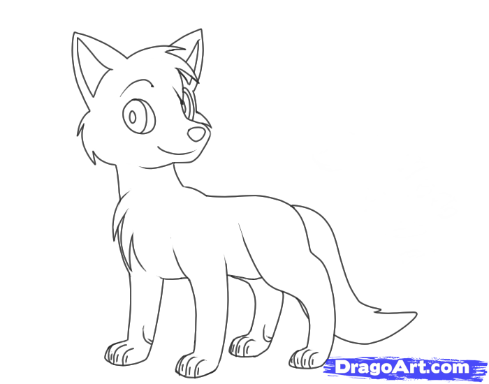 700x550 How To Draw An Easy Fox, Step - Fox Drawing Easy