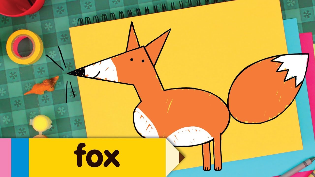 1280x720 How To Draw A Fox Simple Drawing Lesson For Kids Step - Fox Drawing For Kids