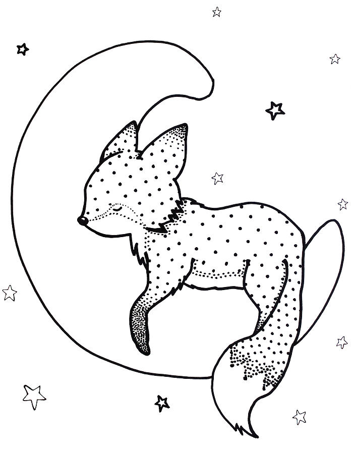 696x900 Goodnight Fox Drawing - Fox Drawing Images