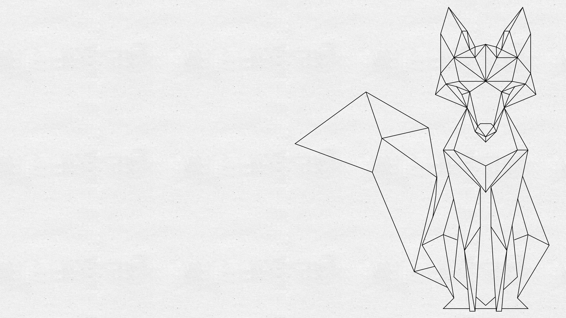1920x1080 Geometric Fox - Fox Drawing Wallpaper